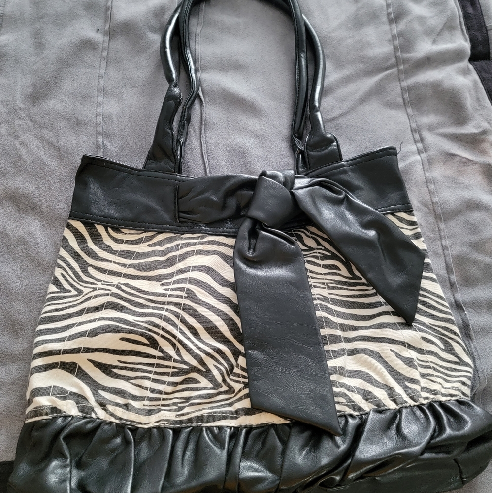 Zebra print purse